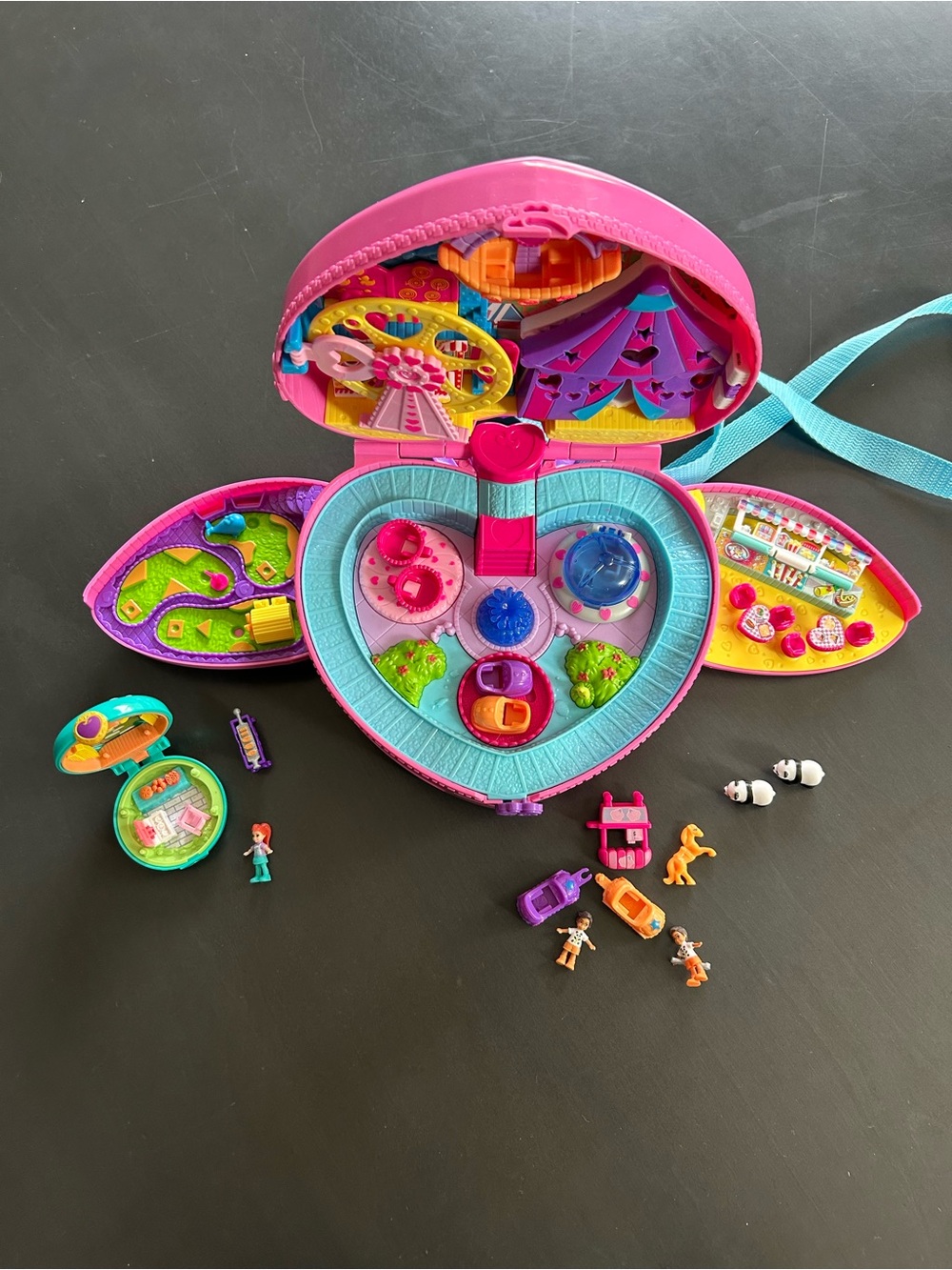 Polly Pocket Tiny is Mighty Theme Park Backpack - Partially Complete